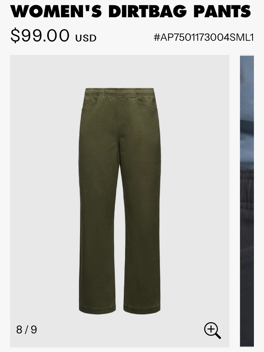Black Diamond Women's Olive Dirt Bag pants
